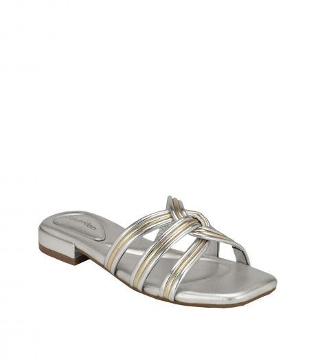 silver strappy sandals
