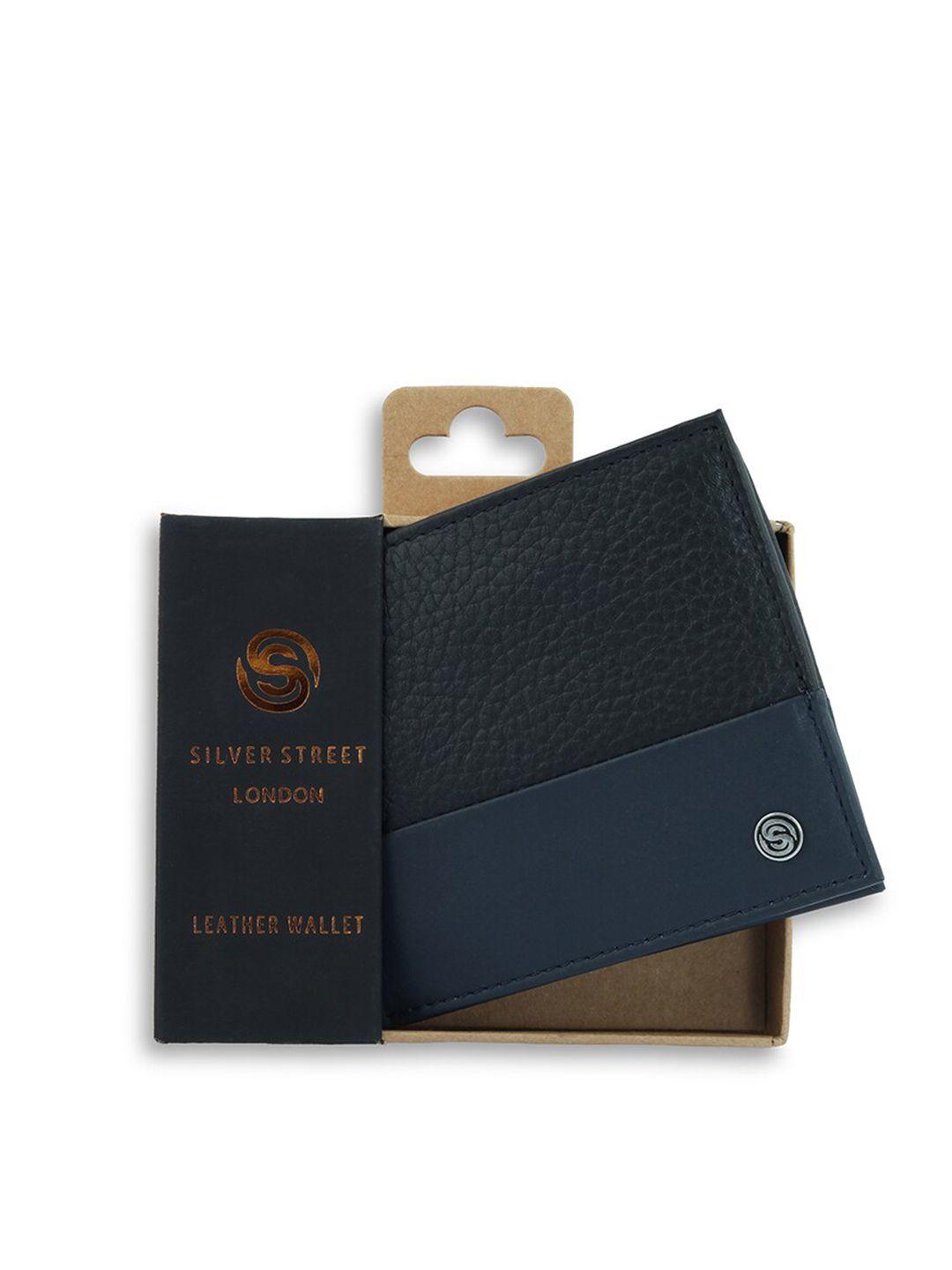 silver street london men colourblocked leather rfid two fold wallet