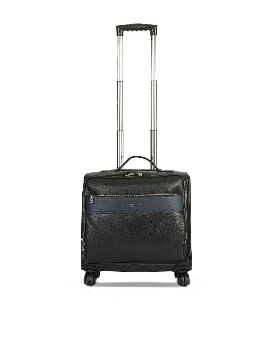 silver street london solid walter leather trolley