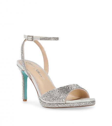 silver suni embelished heels
