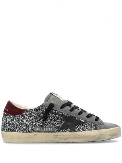 silver super-star leather sneakers
