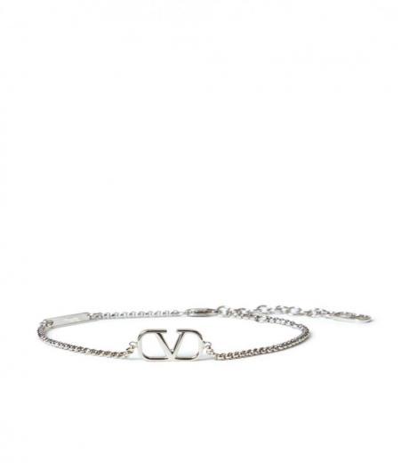 silver vlogo signature bracelet