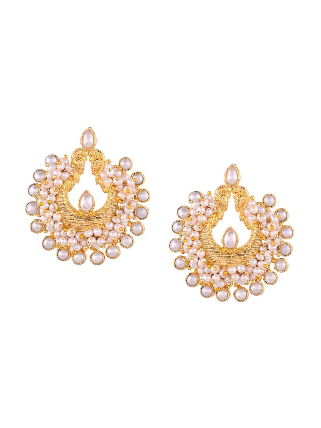 silvermerc 925 gold-toned classic gold-plated drop earrings