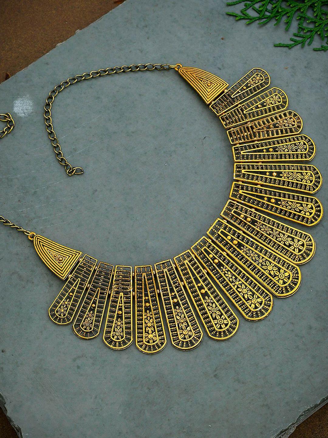 silvermerc designs gold-plated brass bohemian necklace