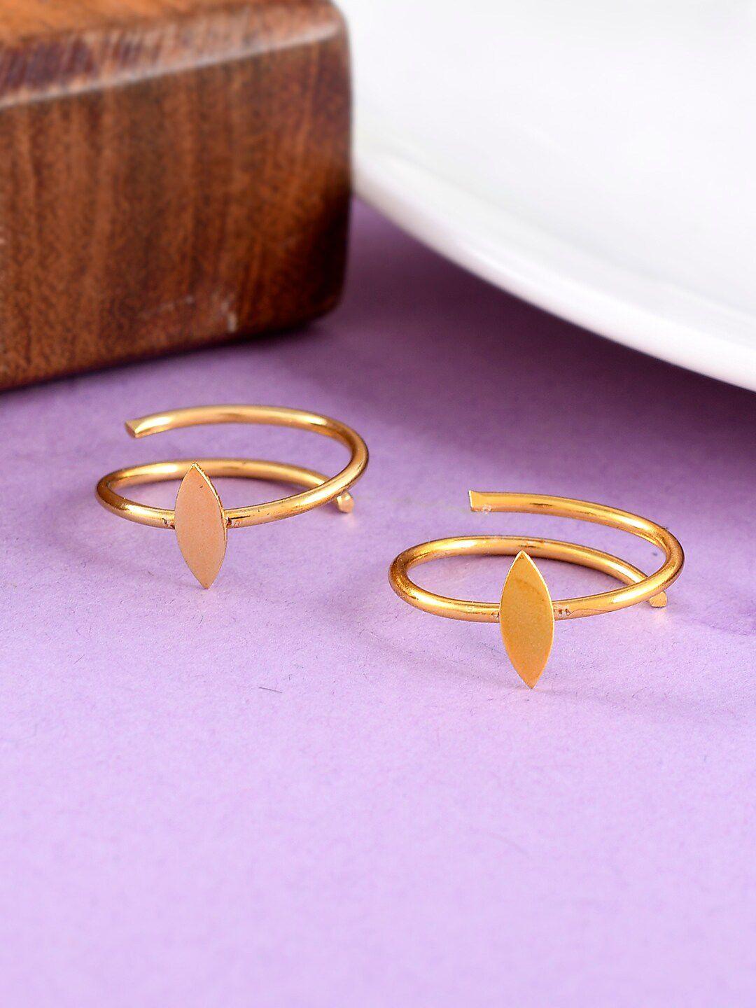 silvermerc designs gold-plated toe rings