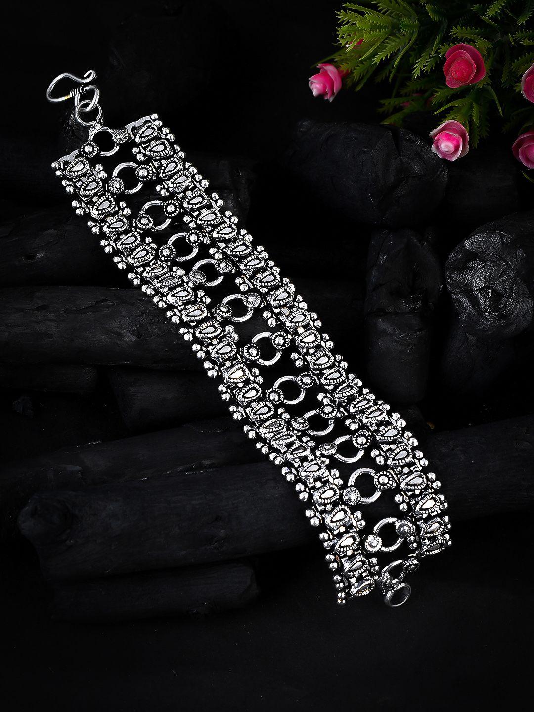 silvermerc designs silver-toned bracelet