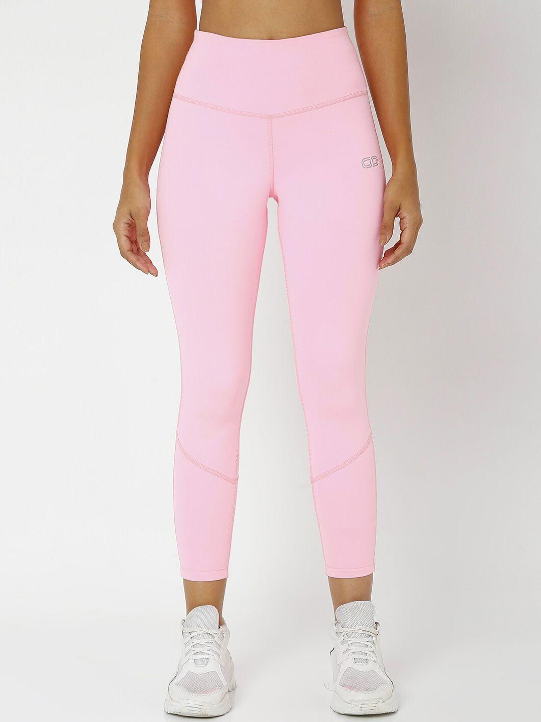 silvertraq women pink solid ankle-length leggings