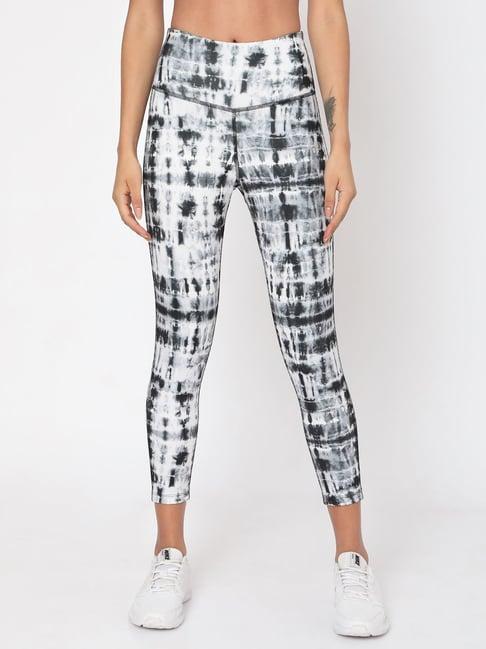 silvertraq black & white tie - dye leggings