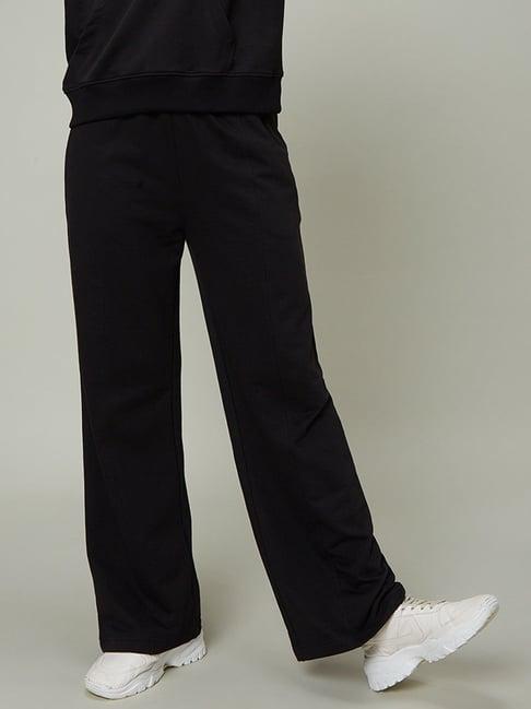 silvertraq black relaxed fit trackpants