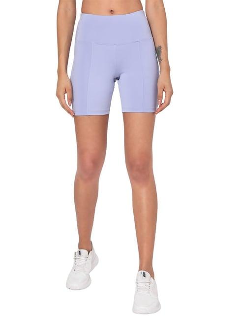 silvertraq lavender polyester relaxed fit cycling shorts
