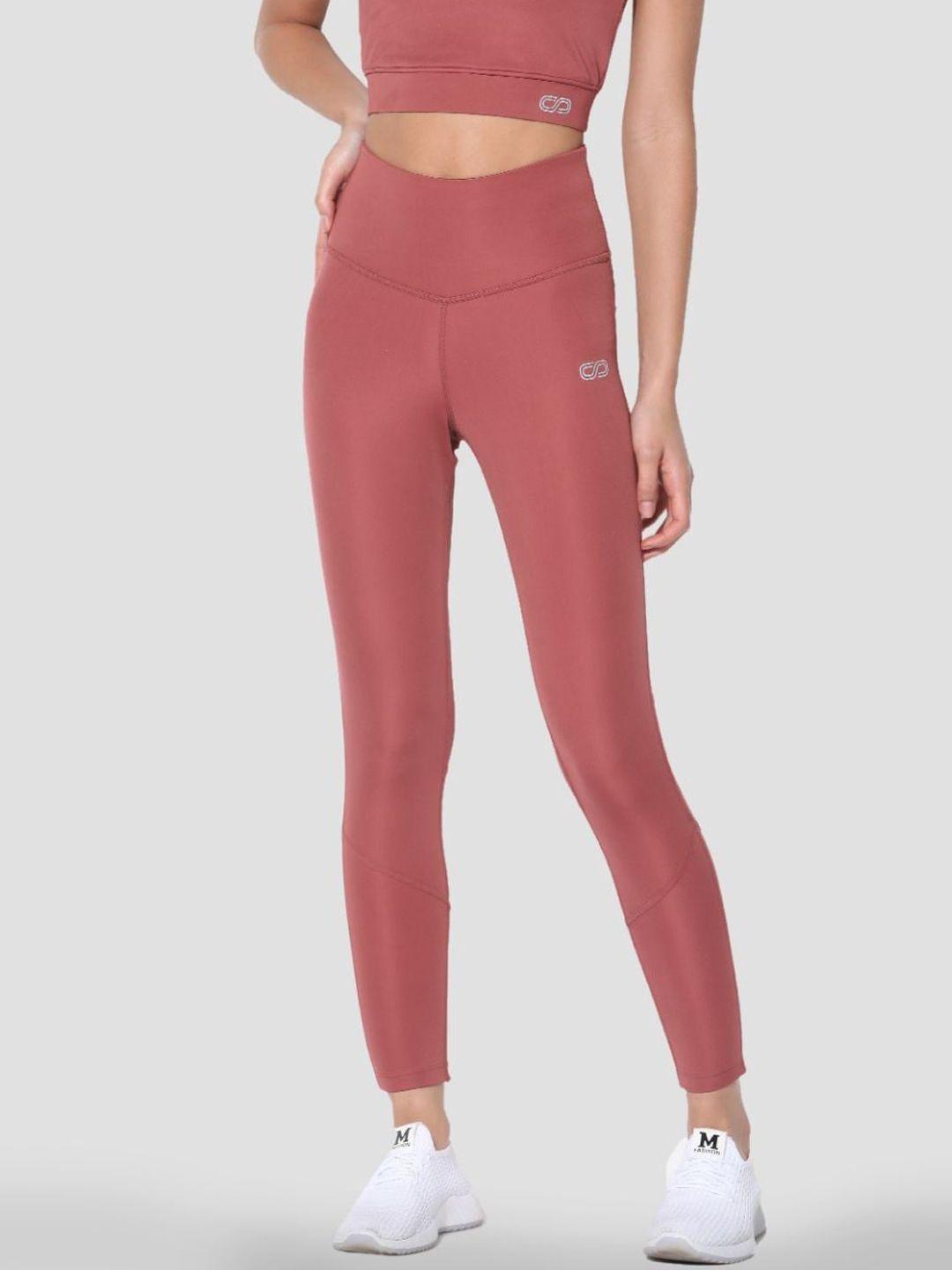 silvertraq women dusty pink high-waist dry-fit tights