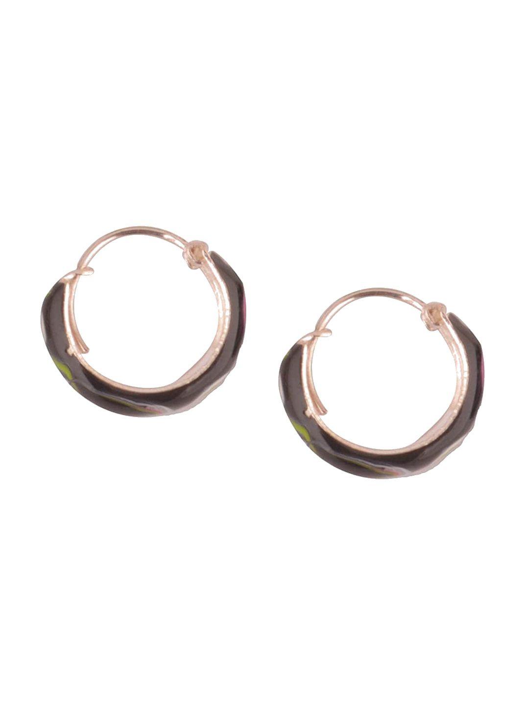 silverwala 925 silver silver-plated contemporary hoop earrings