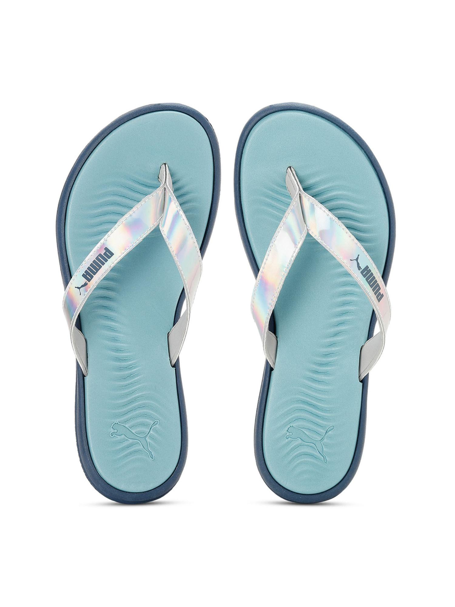 silvia womens blue flipflops