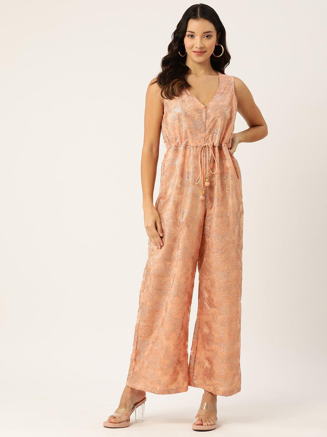 simaaya culotte jumpsuit with embroidered detail