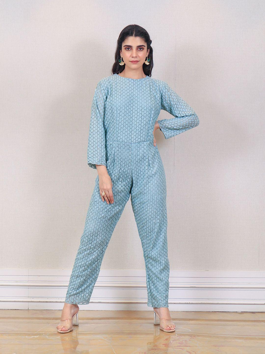 simaaya basic jumpsuit with lace inserts