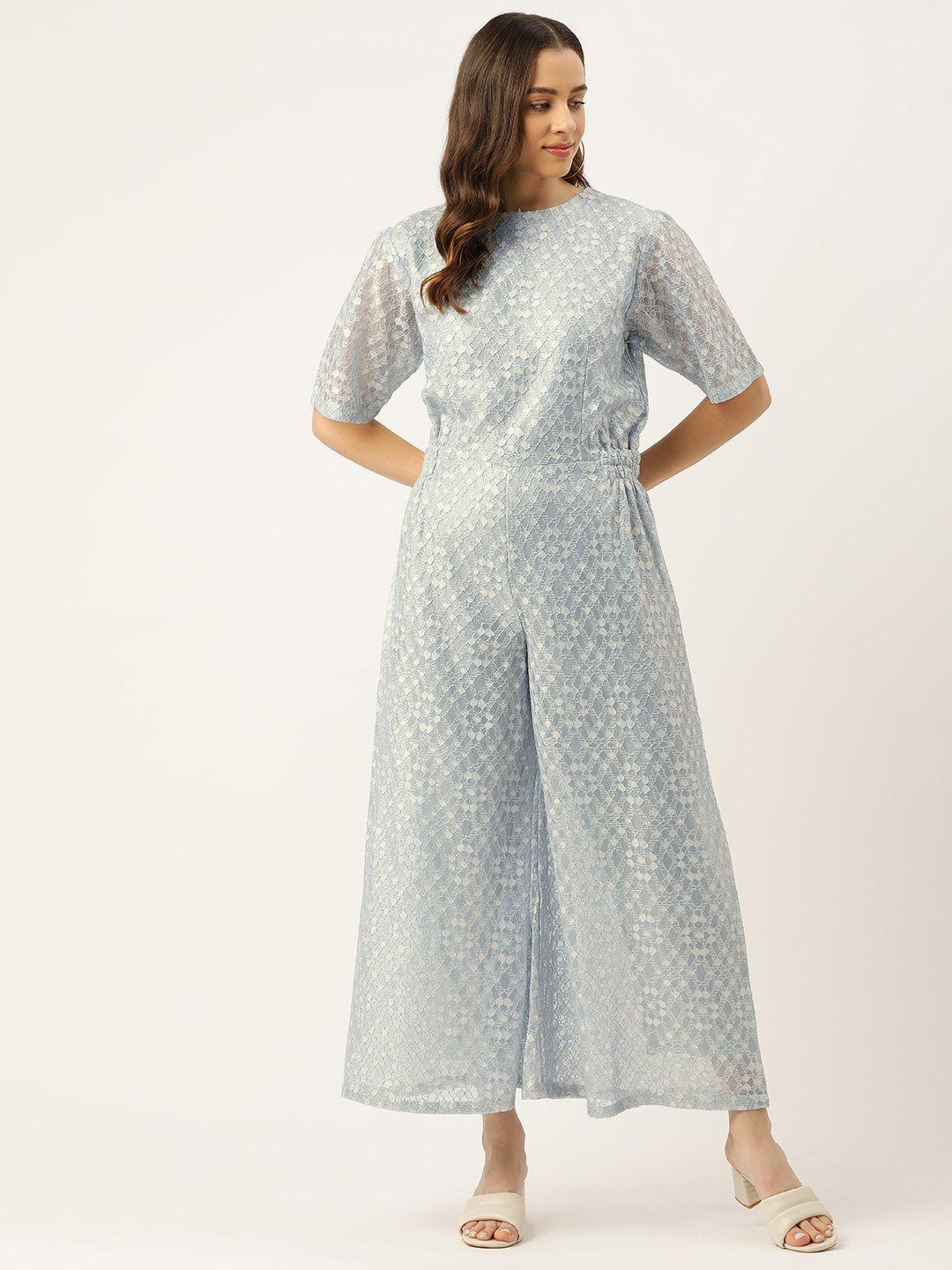 simaaya culotte jumpsuit with lace inserts