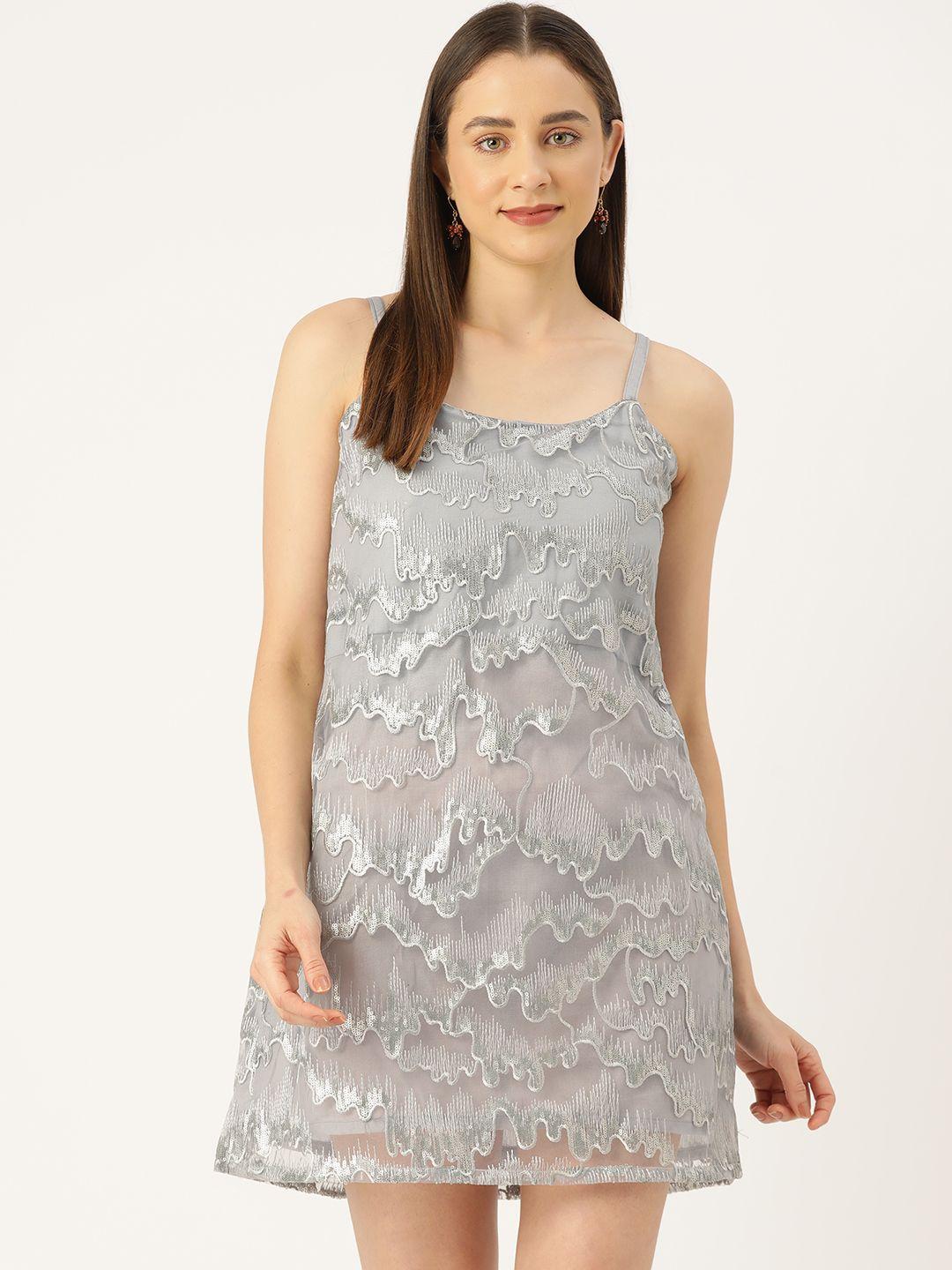 simaaya embroidered net bodycon dress