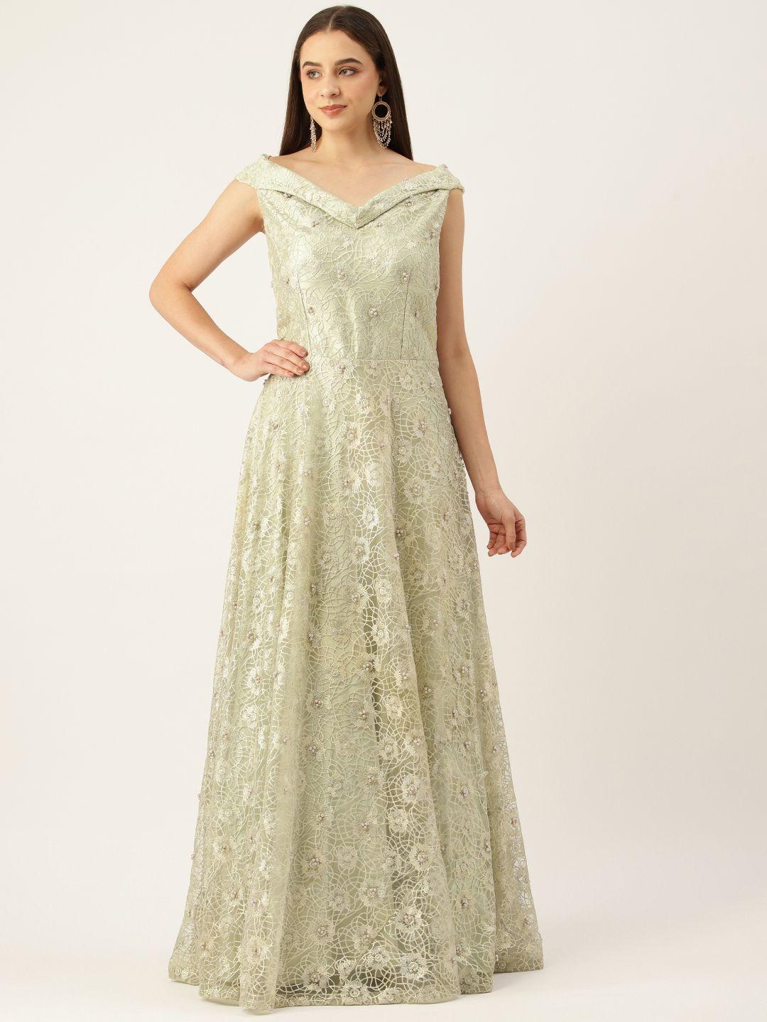 simaaya floral embroidered embellished ethnic gown