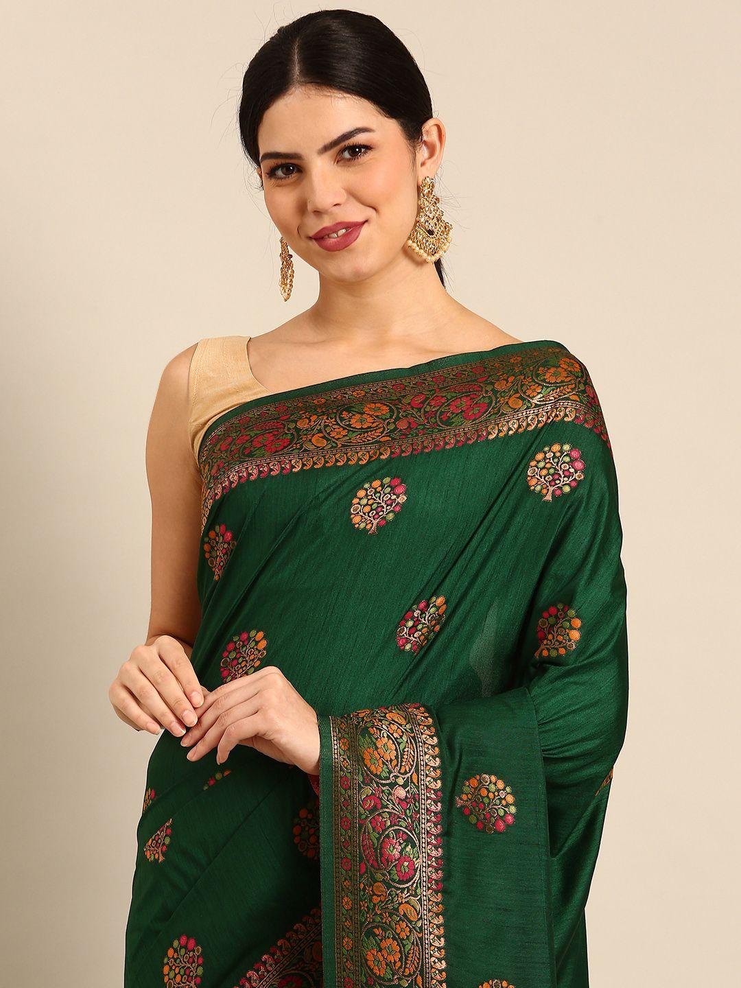 simaaya floral woven design pure silk saree