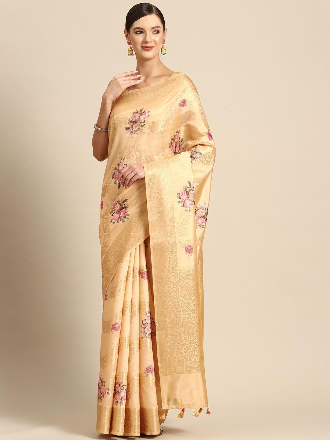 simaaya floral zari pure silk saree