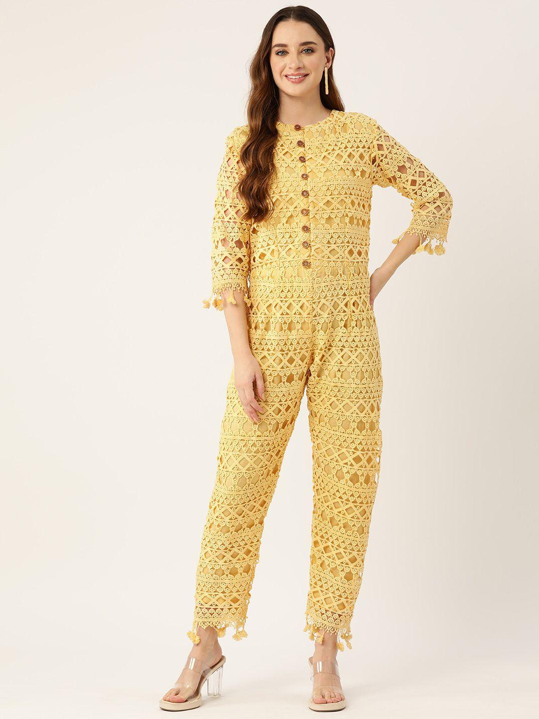 simaaya jumpsuit with lace inserts