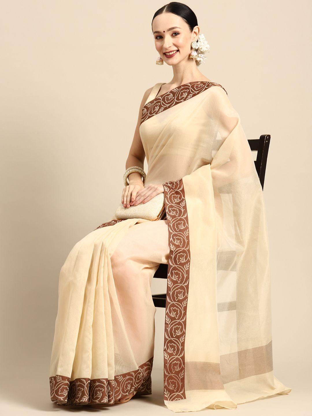 simaaya solid woven design saree