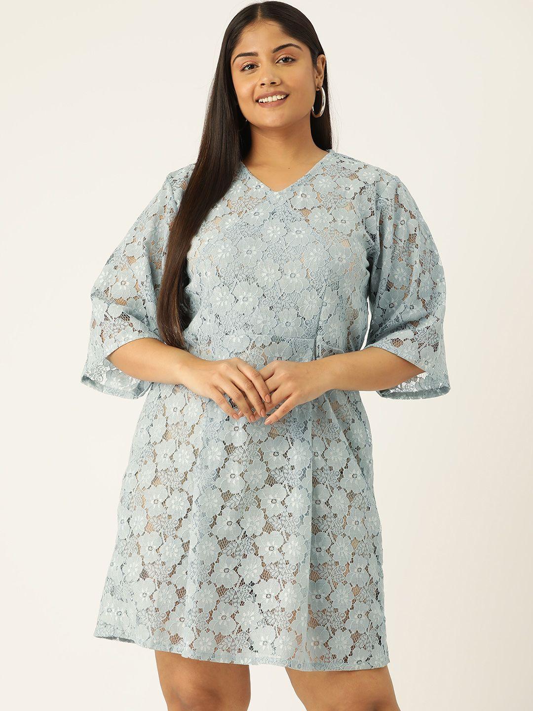 simaaya women plus size floral lace a-line dress