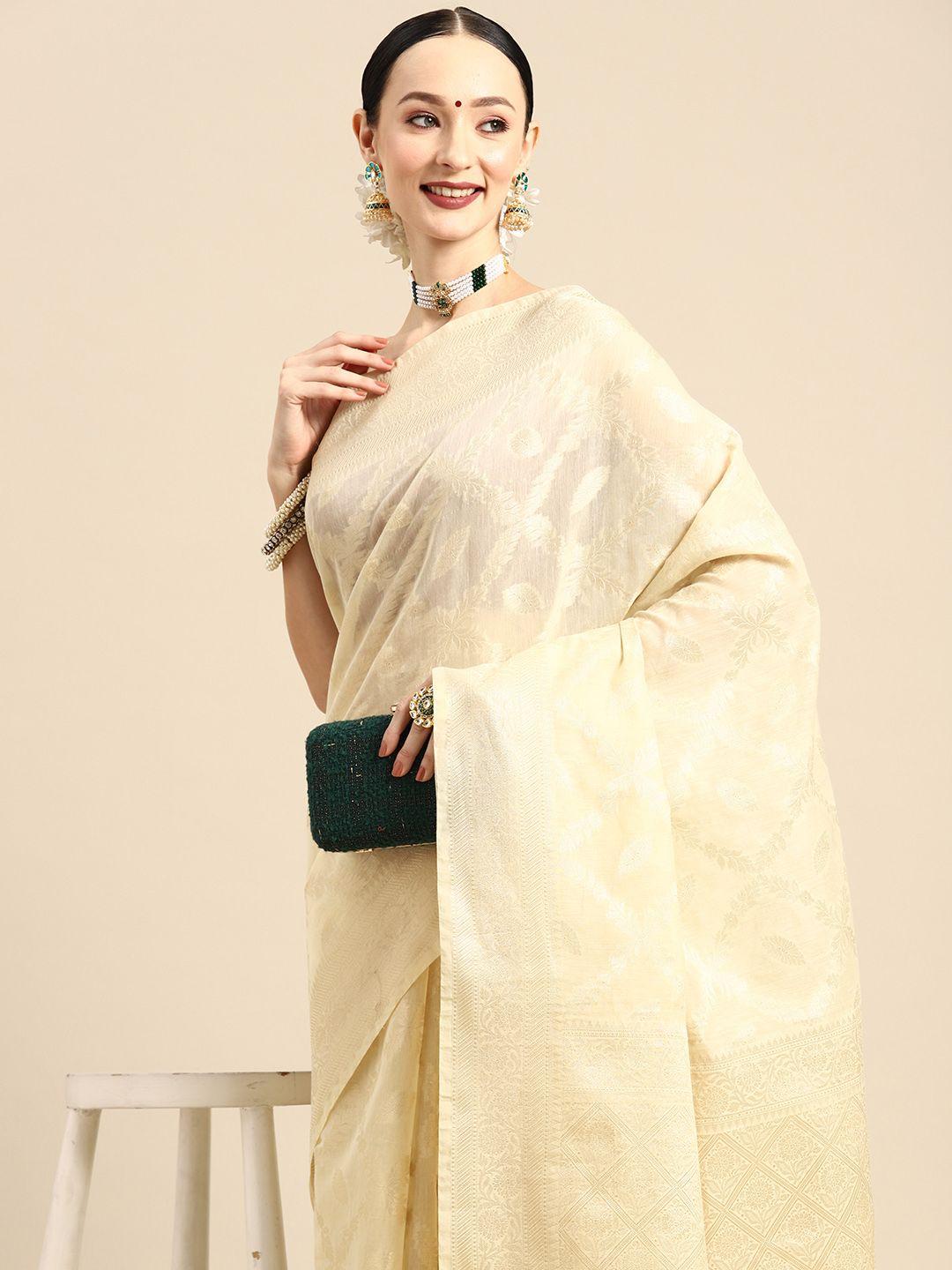 simaaya woven design ethnic motifs zari pure cotton saree