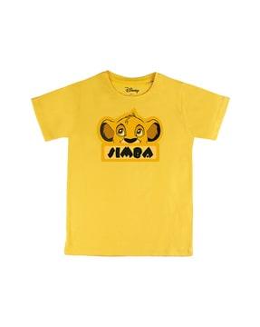 simba print round-neck t-shirt