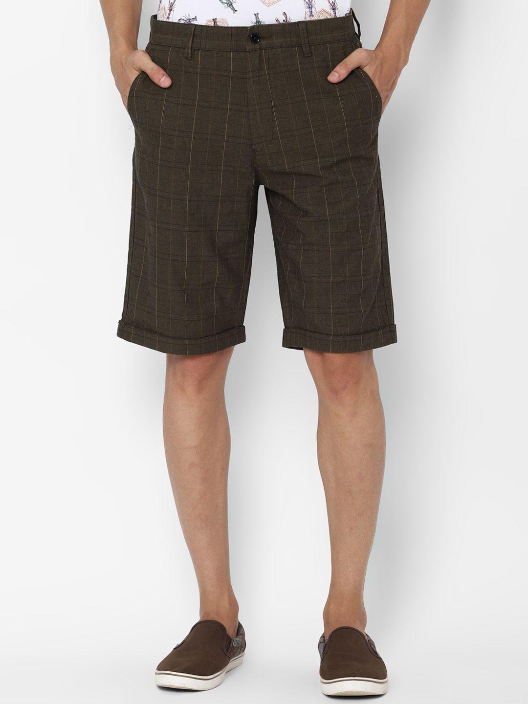 simon-carter-london-men-olive-green-checked-slim-fit-regular-shorts