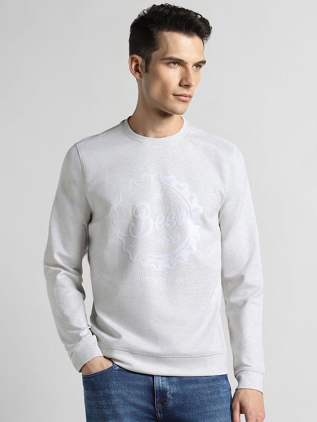 simon carter london typography printed pullover
