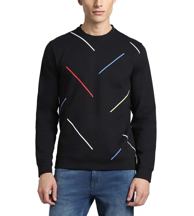 simon carter london black printed regular fit sweatshirt