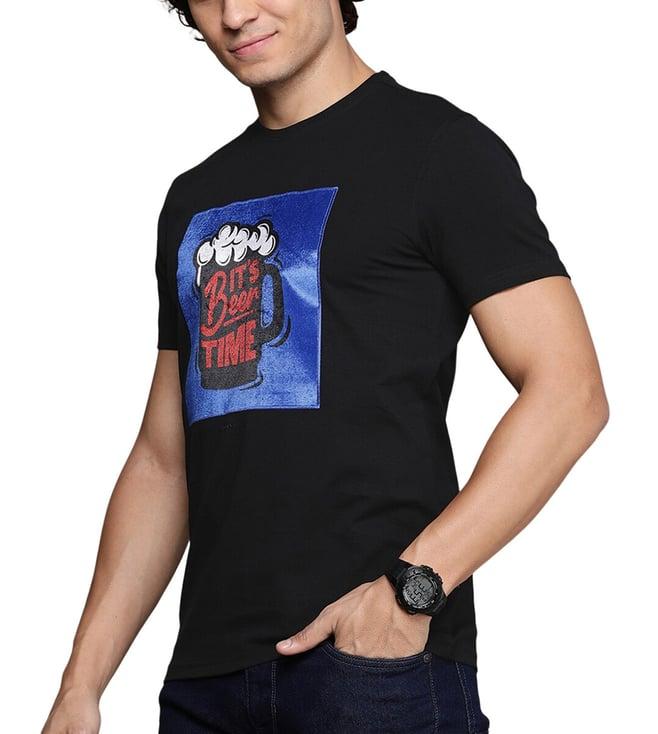 simon carter london black printed slim fit t-shirt