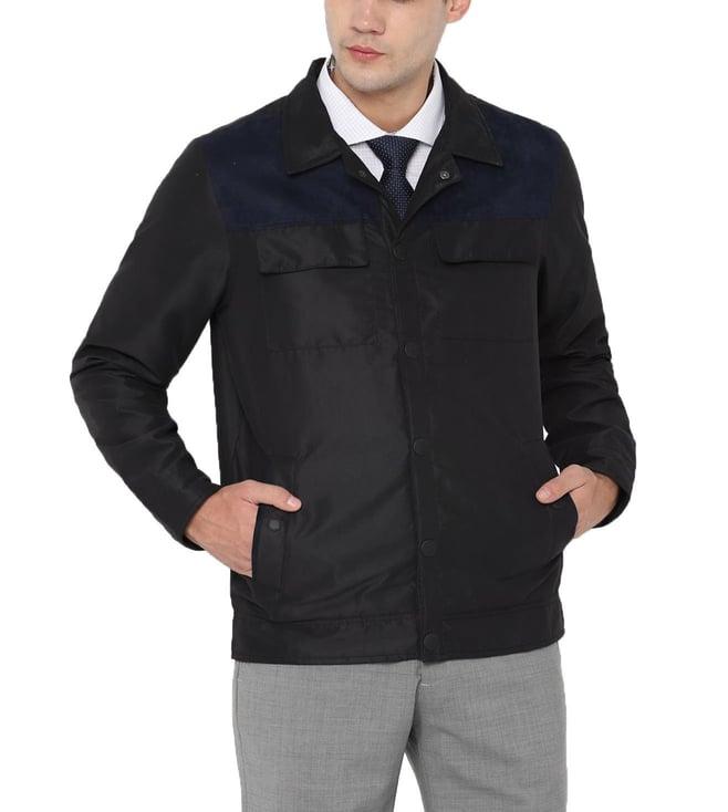 simon carter london black regular fit jacket