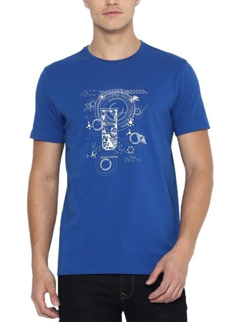 simon carter london blue graphic slim fit t-shirt