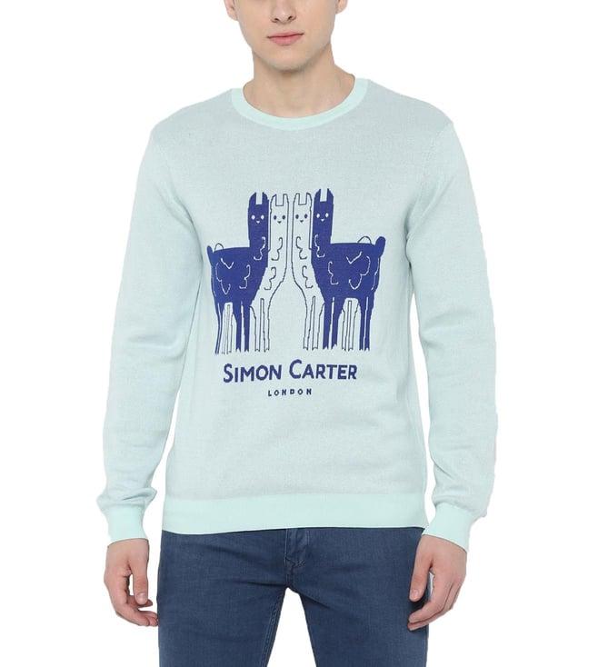 simon carter london blue regular fit sweatshirt