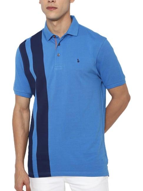 simon carter london blue striped slim fit polo t-shirt