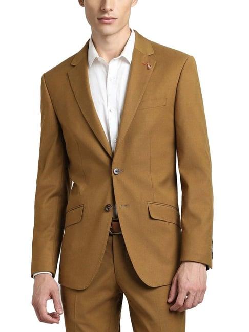 simon carter london brown regular fit blazer