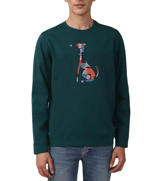 simon carter london green graphic regular fit sweatshirt