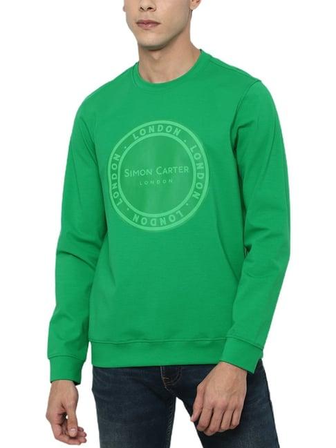 simon carter london green graphic regular fit sweatshirt