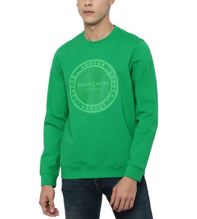 simon carter london green graphic regular fit sweatshirt