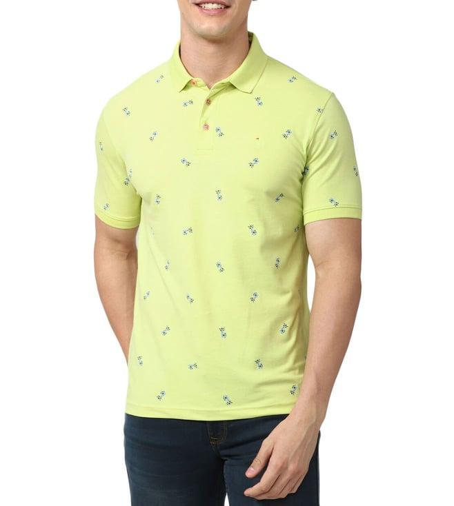 simon carter london green printed slim fit polo t-shirt