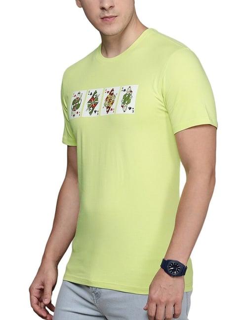 simon carter london green printed slim fit t-shirt