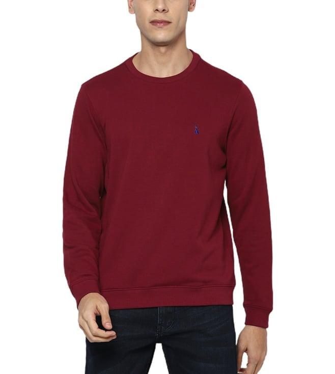 simon carter london maroon regular fit sweatshirt