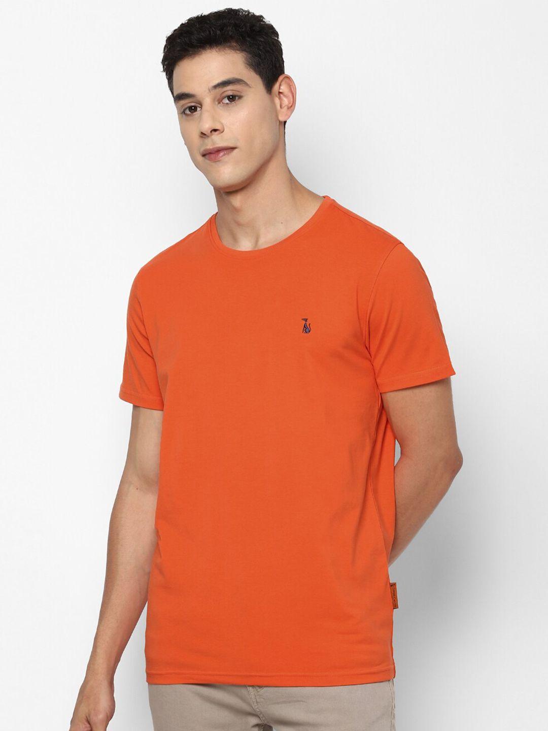 simon carter london men orange slim fit t-shirt