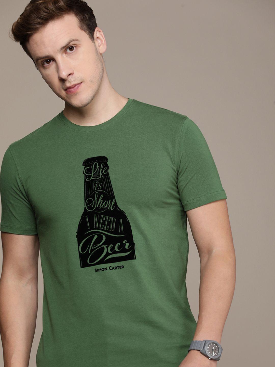 simon carter london men printed slim fit t-shirt