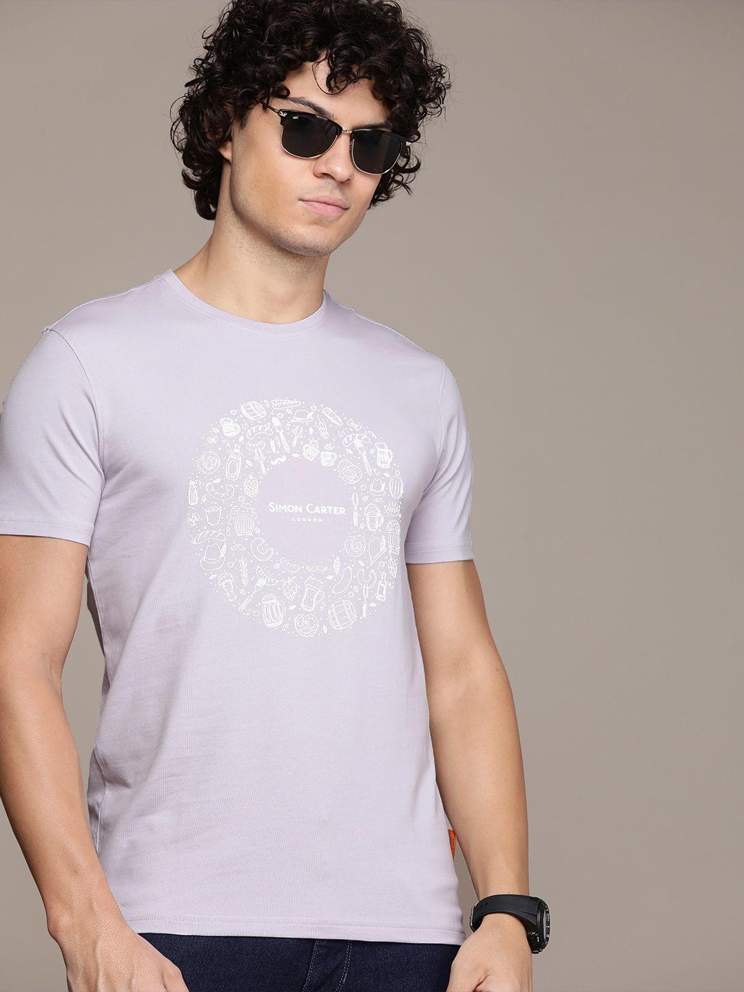 simon carter london men printed slim fit t-shirt