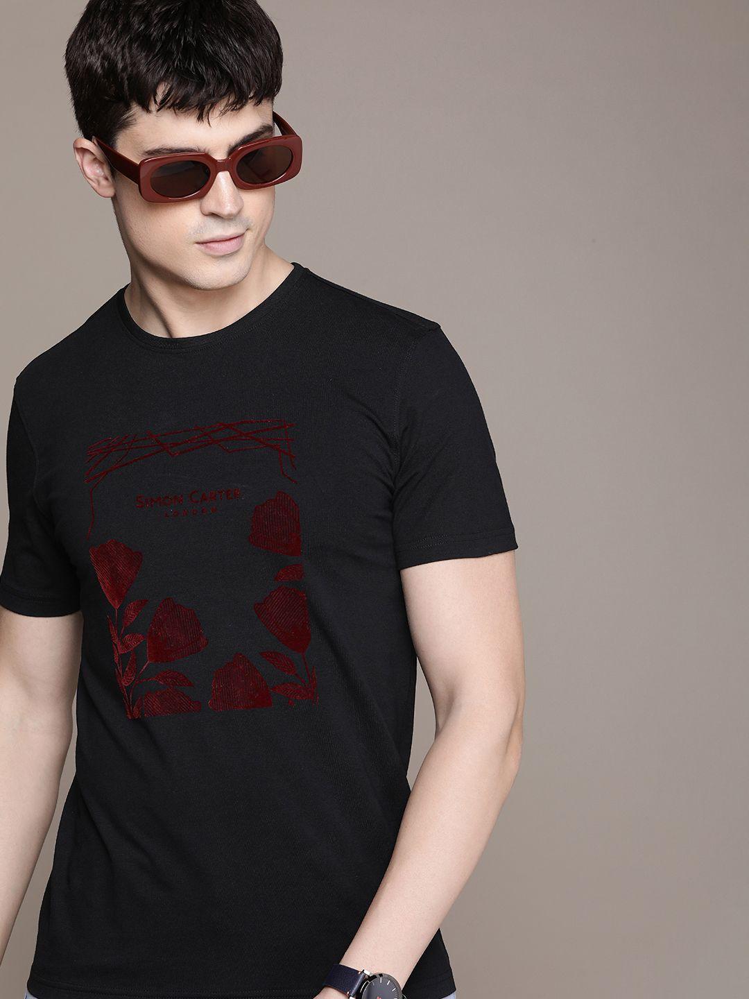 simon carter london men printed slim fit t-shirt