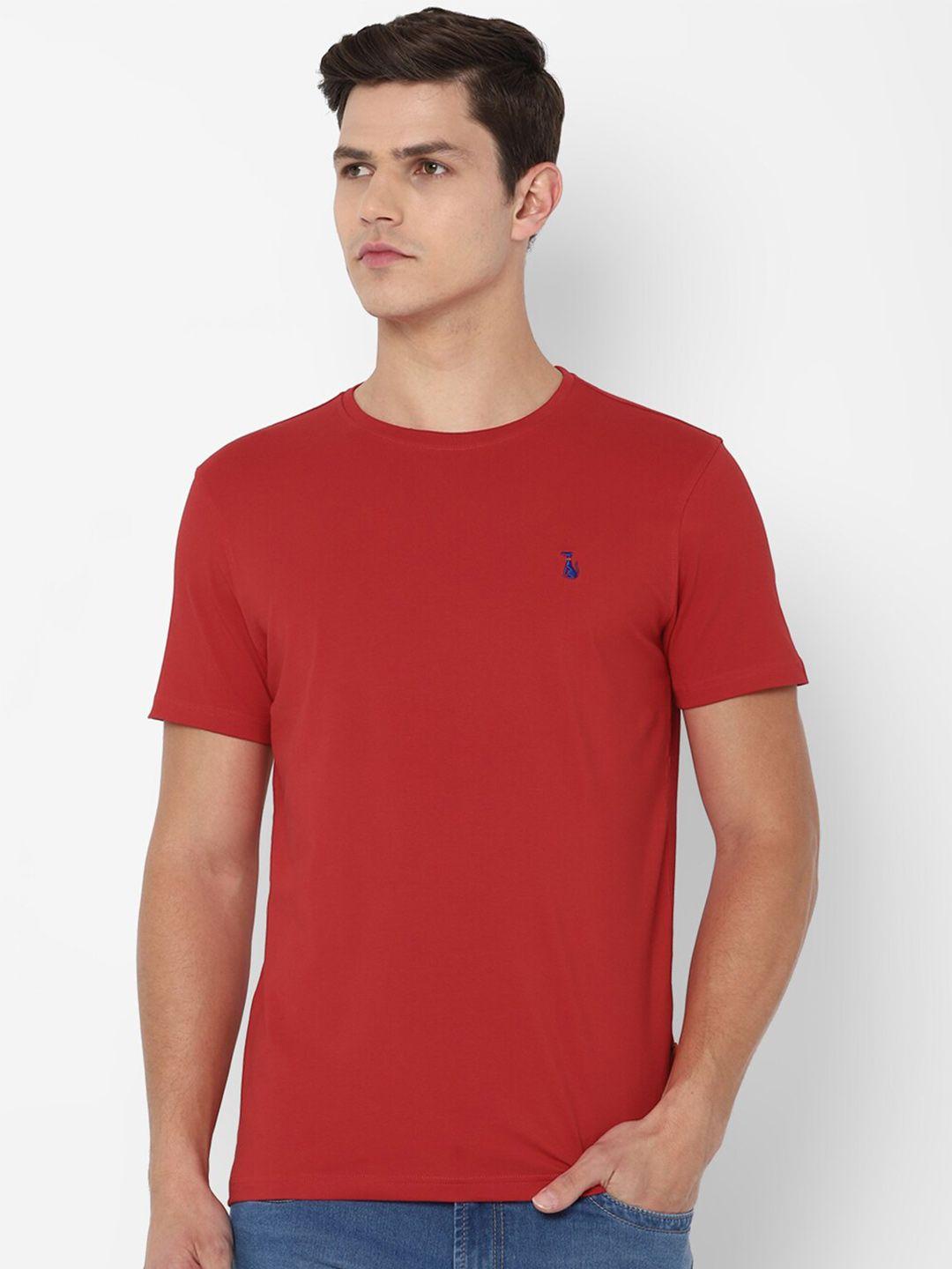 simon carter london men red slim fit t-shirt