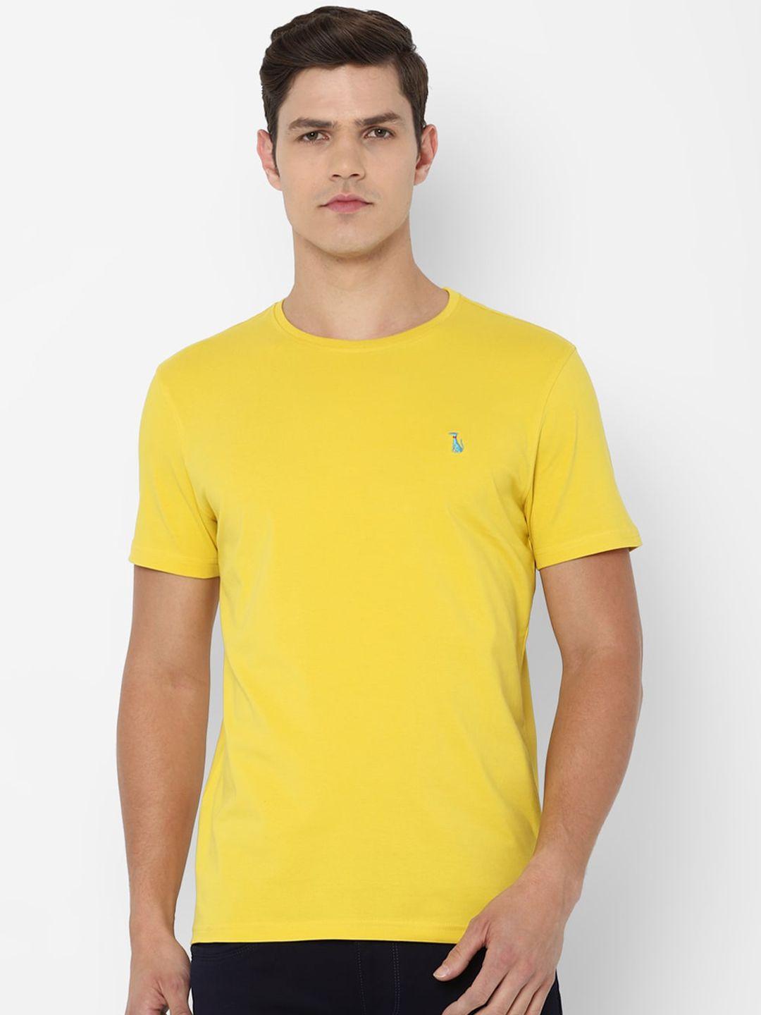 simon carter london men yellow slim fit t-shirt